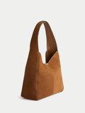 Jigsaw brown suede women's leather slouch bag, UK version