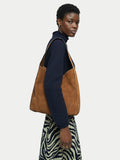 Jigsaw brown suede women's leather slouch bag, UK version