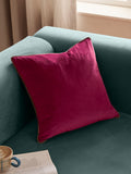 Furn Cranberry/Mocha Meridian Velvet 45 x 45cm Cushion Cover