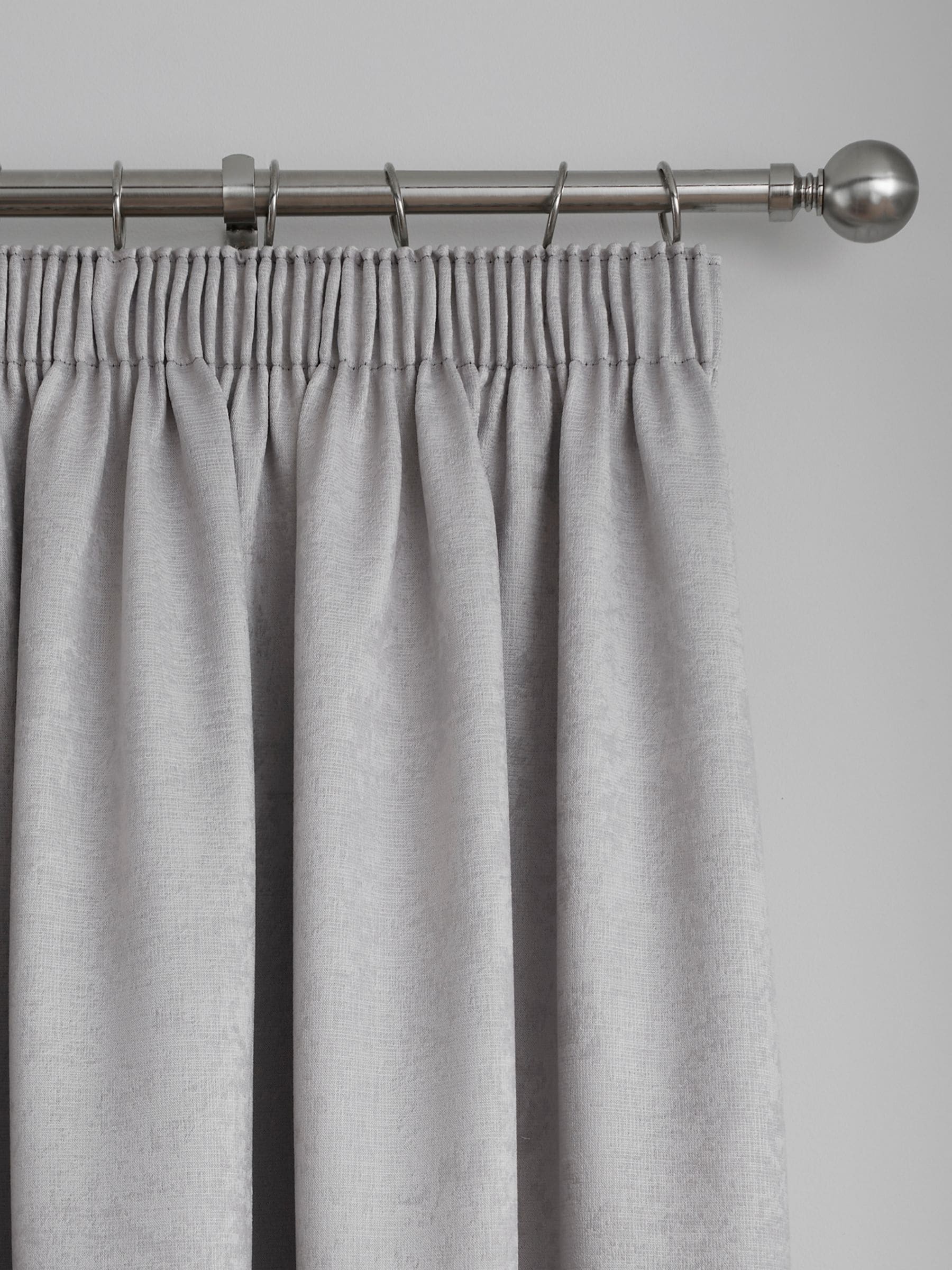 Fusion Silver Galaxy Room Darkening Woven Pair of Pencil Pleat Curtains
