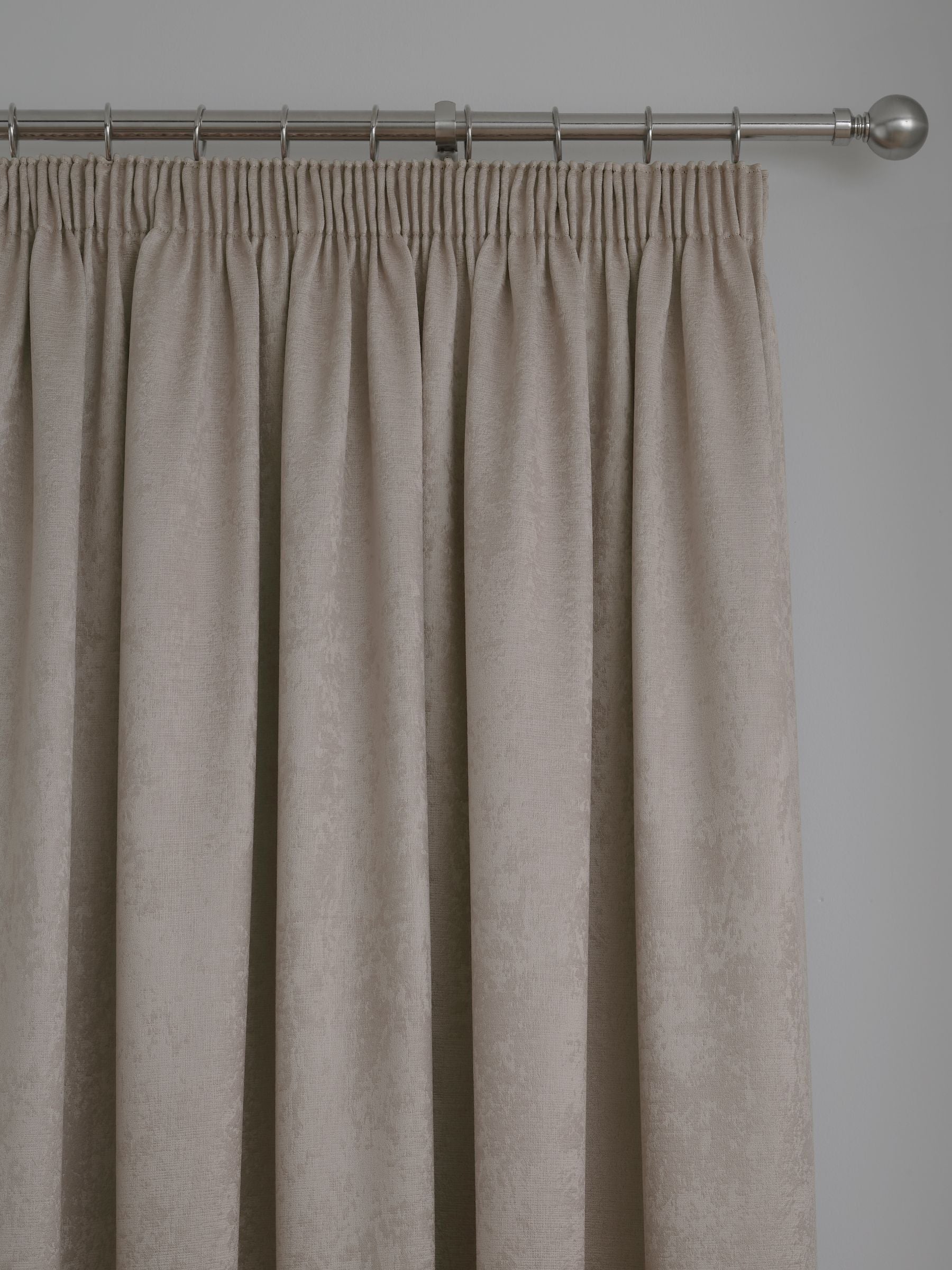 Fusion Natural Galaxy Room Darkening Woven Pair of Pencil Pleat Curtains