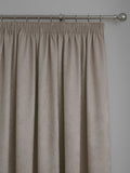Fusion Natural Galaxy Room Darkening Woven Pair of Pencil Pleat Curtains