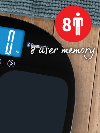 Salter Black Curve Bluetooth Smart Personenwaage