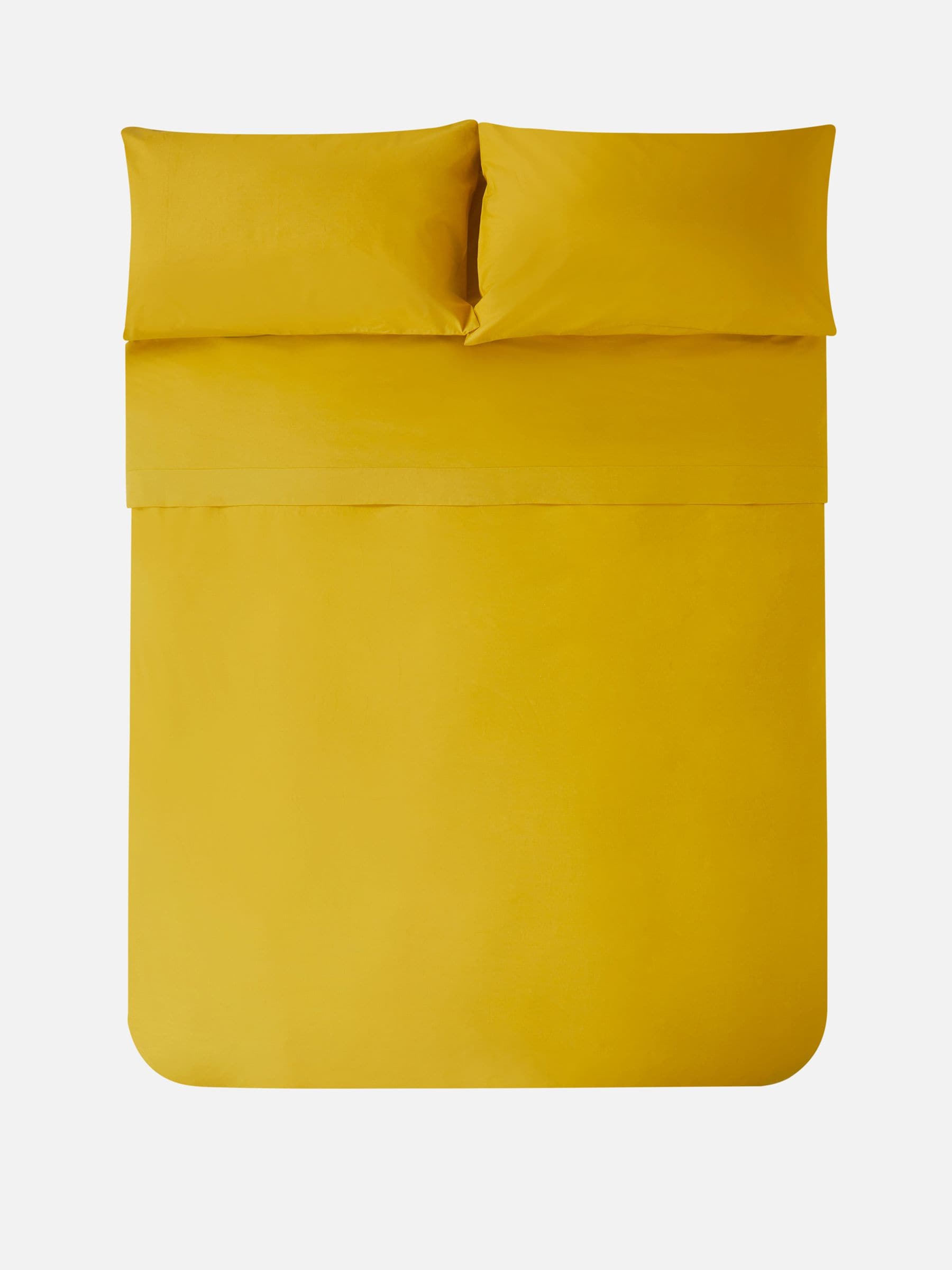 Jasper Conran London Yellow 300 Thread Count Percale Weave Plain Duvet Cover