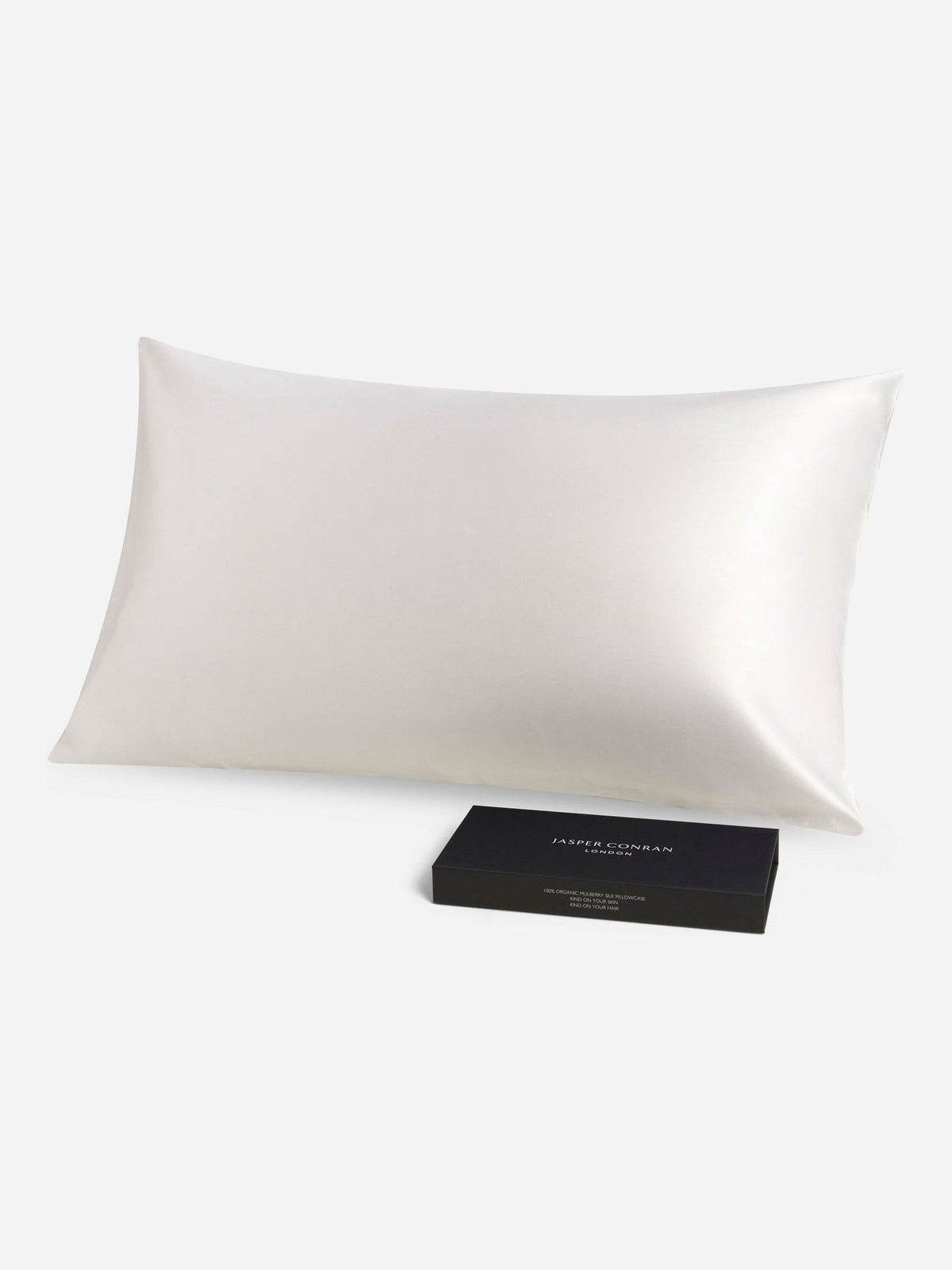 Jasper Conran white silk pillowcase 22 momme - British product