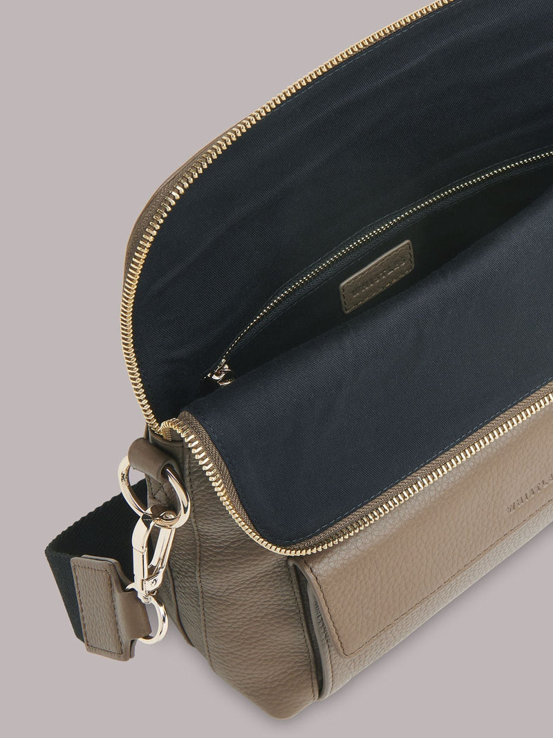 Whistles green cross-body Vida bag (British brand)
