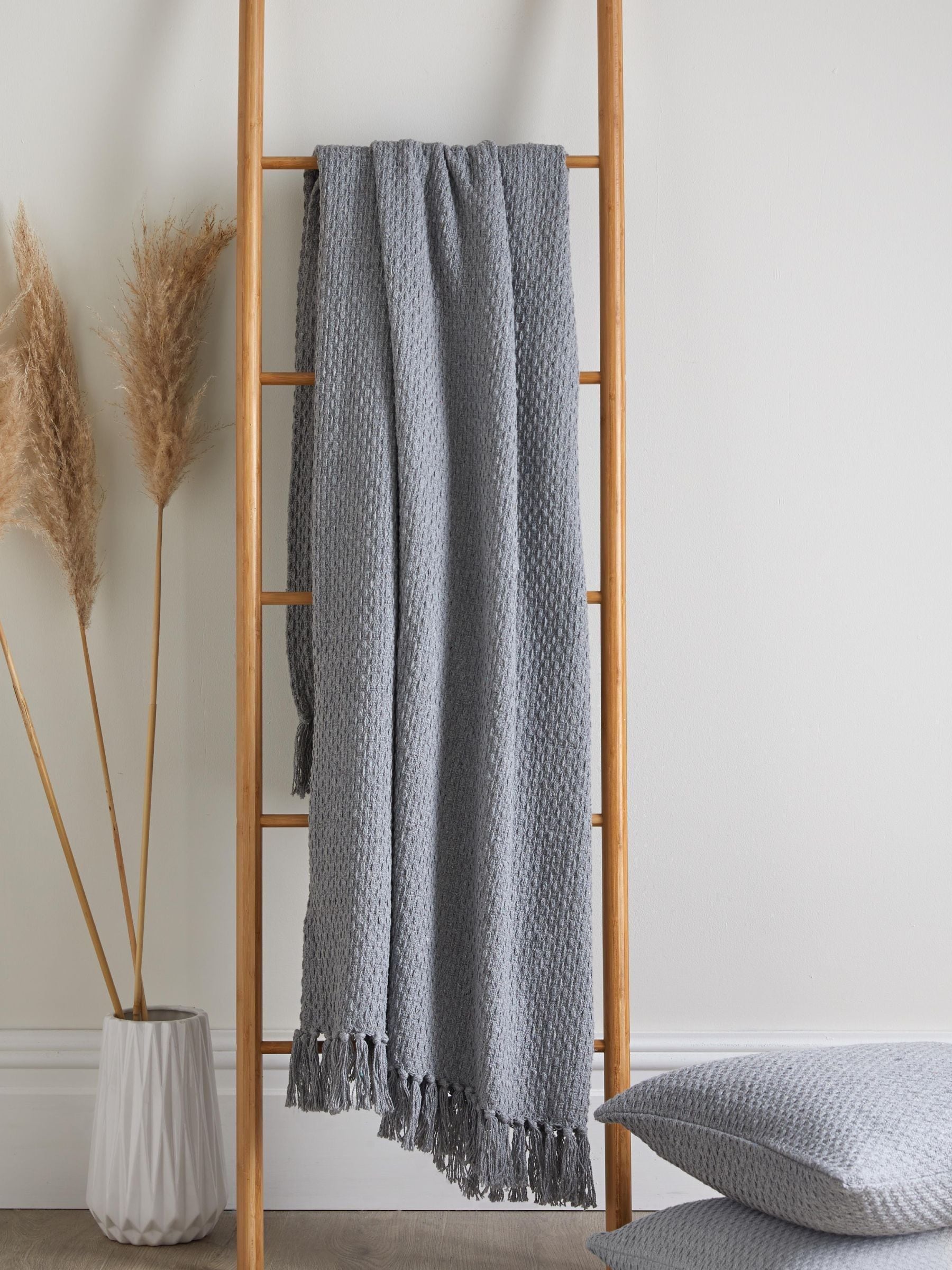 Drift Home Charcoal Hayden Throw 180cm x 130cm