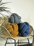 Furn charcoal boucle knot filled cushion (British brand)