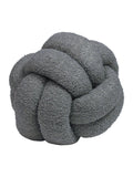 Furn Charcoal Grey Boucle Knot Filled Cushion