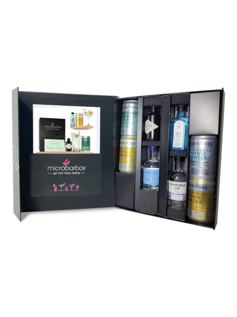 MicroBarBox gin and tonic gift set, imported from the UK