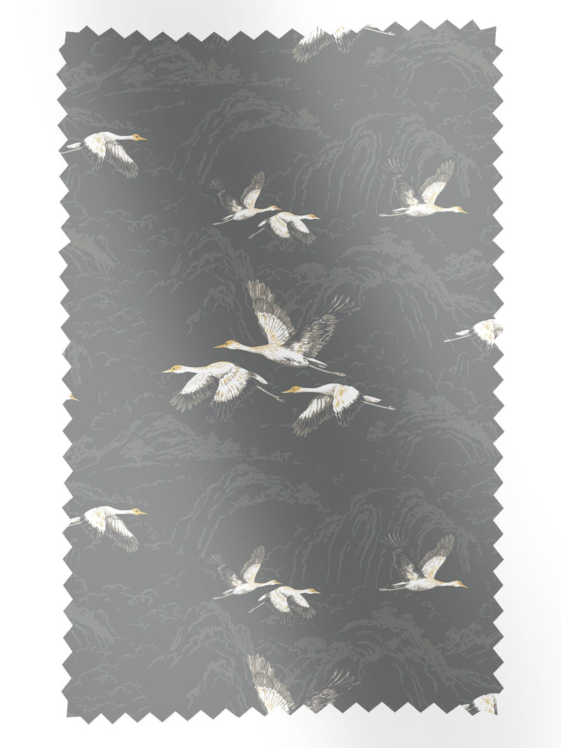 Laura Ashley Steel Grey Animalia fabric by the metre - British product