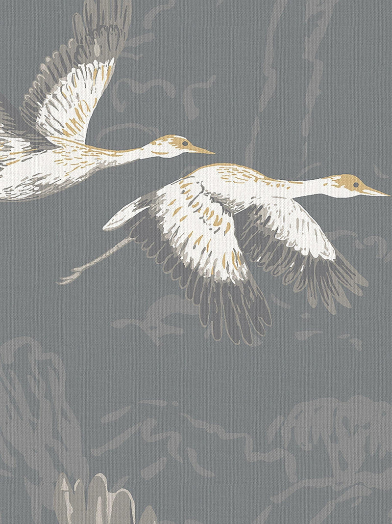 Laura Ashley Steel Grey Animalia fabric by the metre - British product
