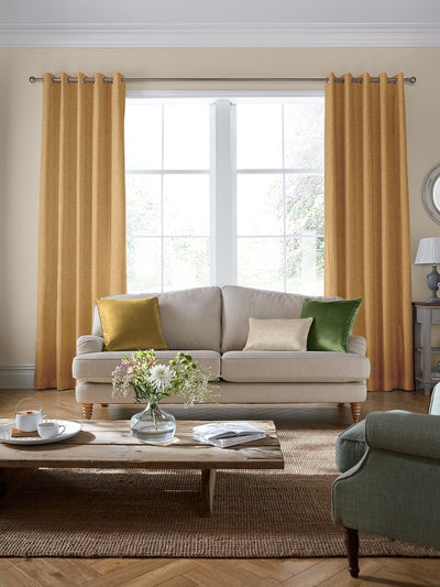 Next Laura Ashley Gold Easton Cotton Mix Fabric - 138cm Width- Buy online at McGrocer