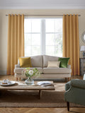 Laura Ashley Gold Easton cotton mix fabric - British product
