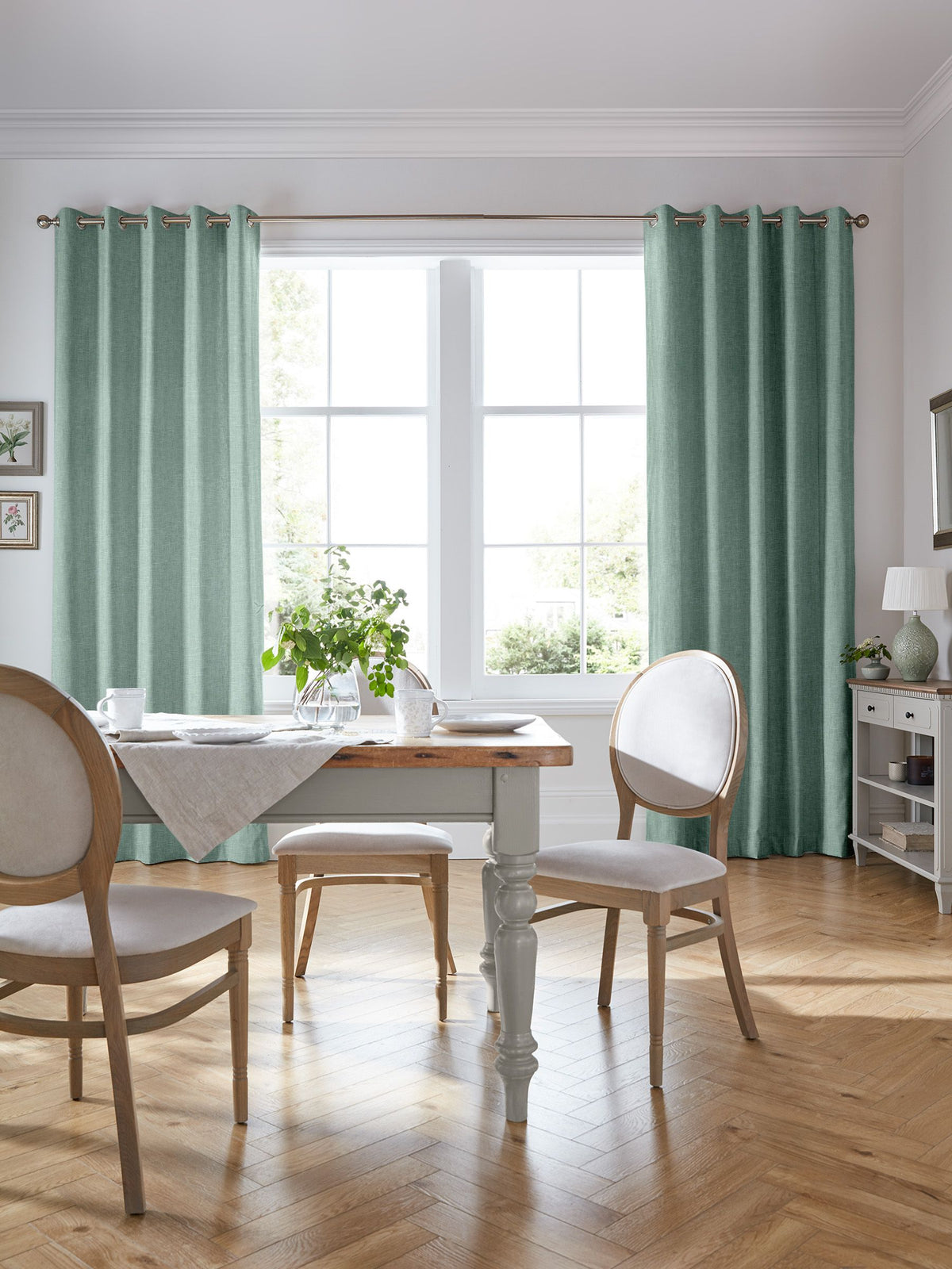 Laura Ashley grey Easton fabric 138cm, UK version