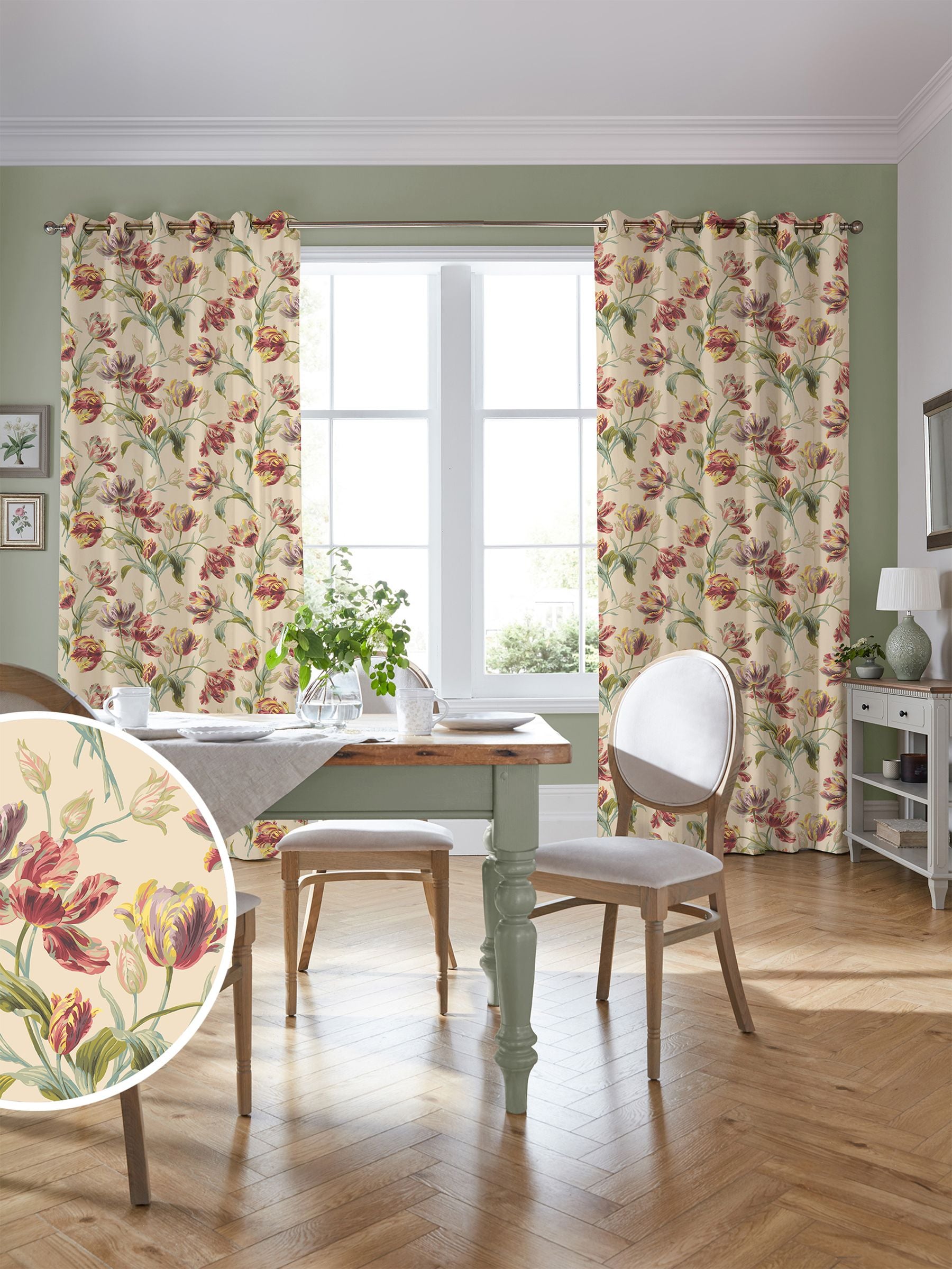 Laura Ashley fabric Cranberry Red Gosford per metre - British product