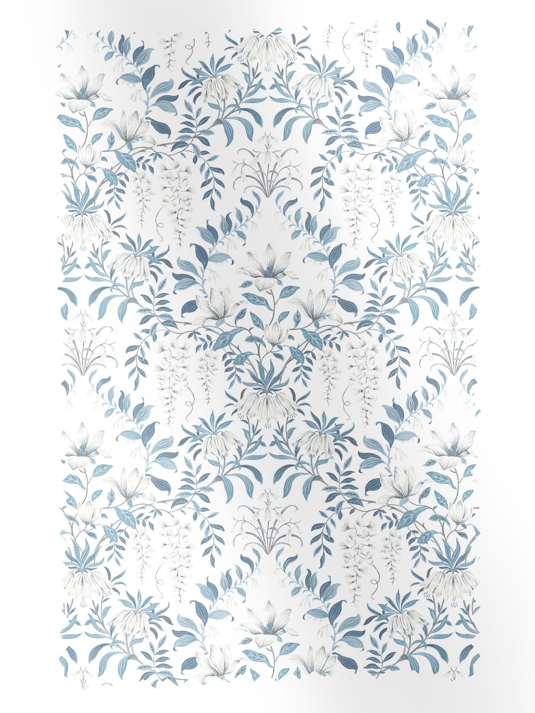 Laura Ashley Parterre blue floral cotton fabric, imported from the UK