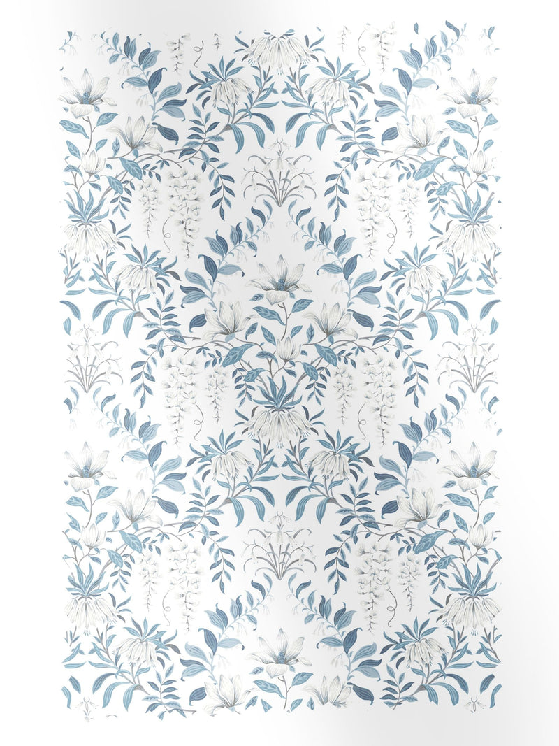 Laura Ashley Parterre blue floral cotton fabric, imported from the UK