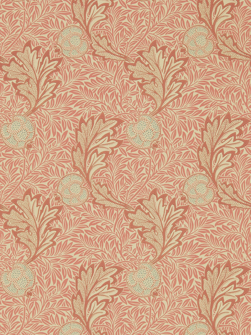 Morris & Co. Orange Apple Wallpaper, imported from the UK