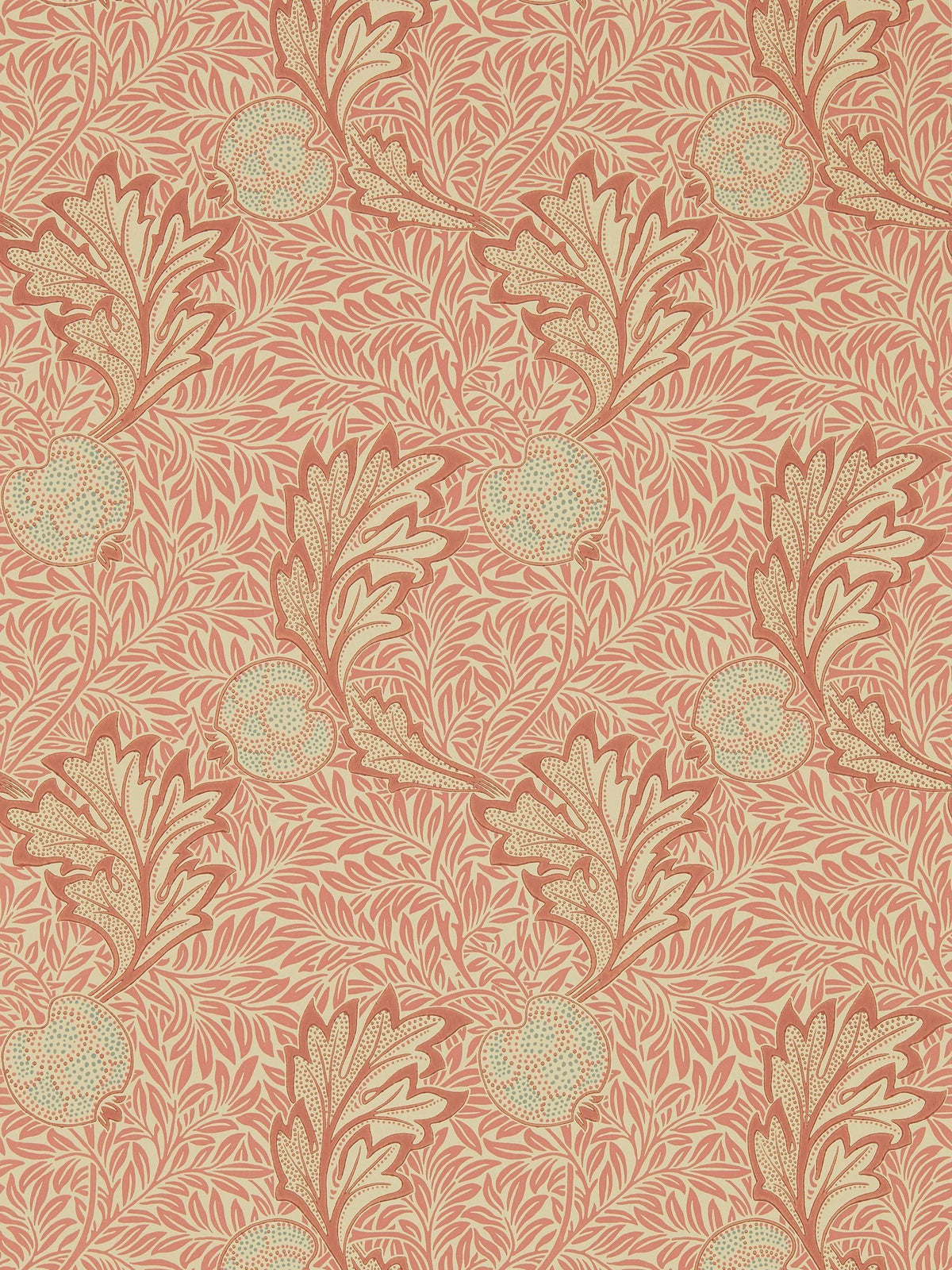 Morris & Co. Orange Apple Wallpaper, imported from the UK