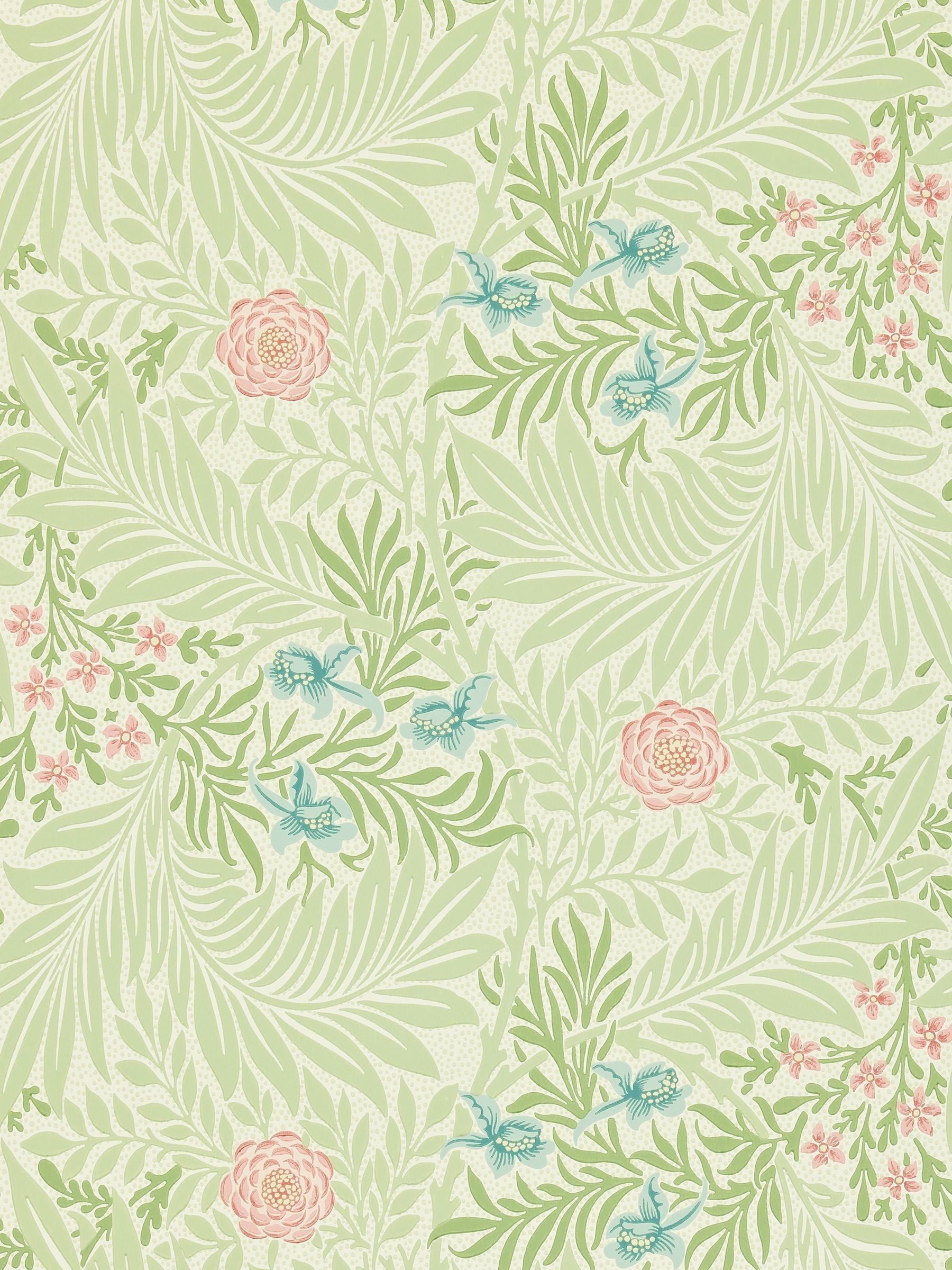 Morris & Co. Green Larkspur wallpaper (British brand)