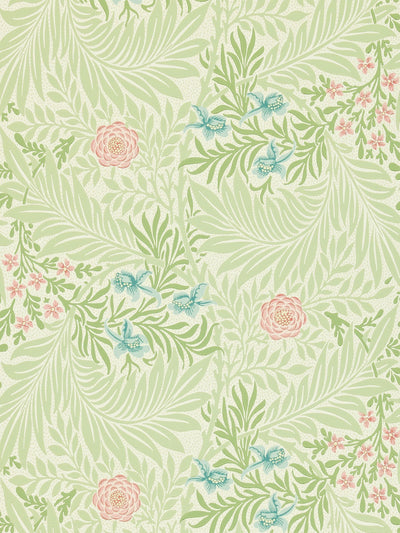 Next Morris & Co. Green Larkspur Wallpaper- Buy online at McGrocer