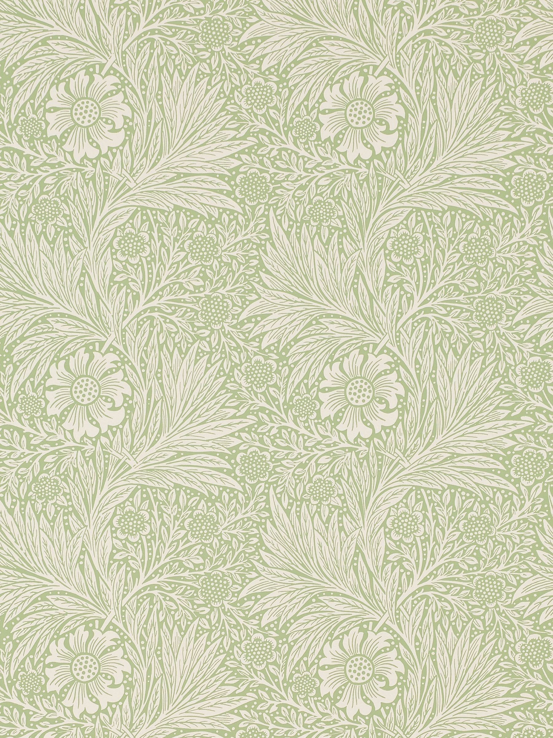 Morris & Co. Green Marigold wallpaper, imported from the UK