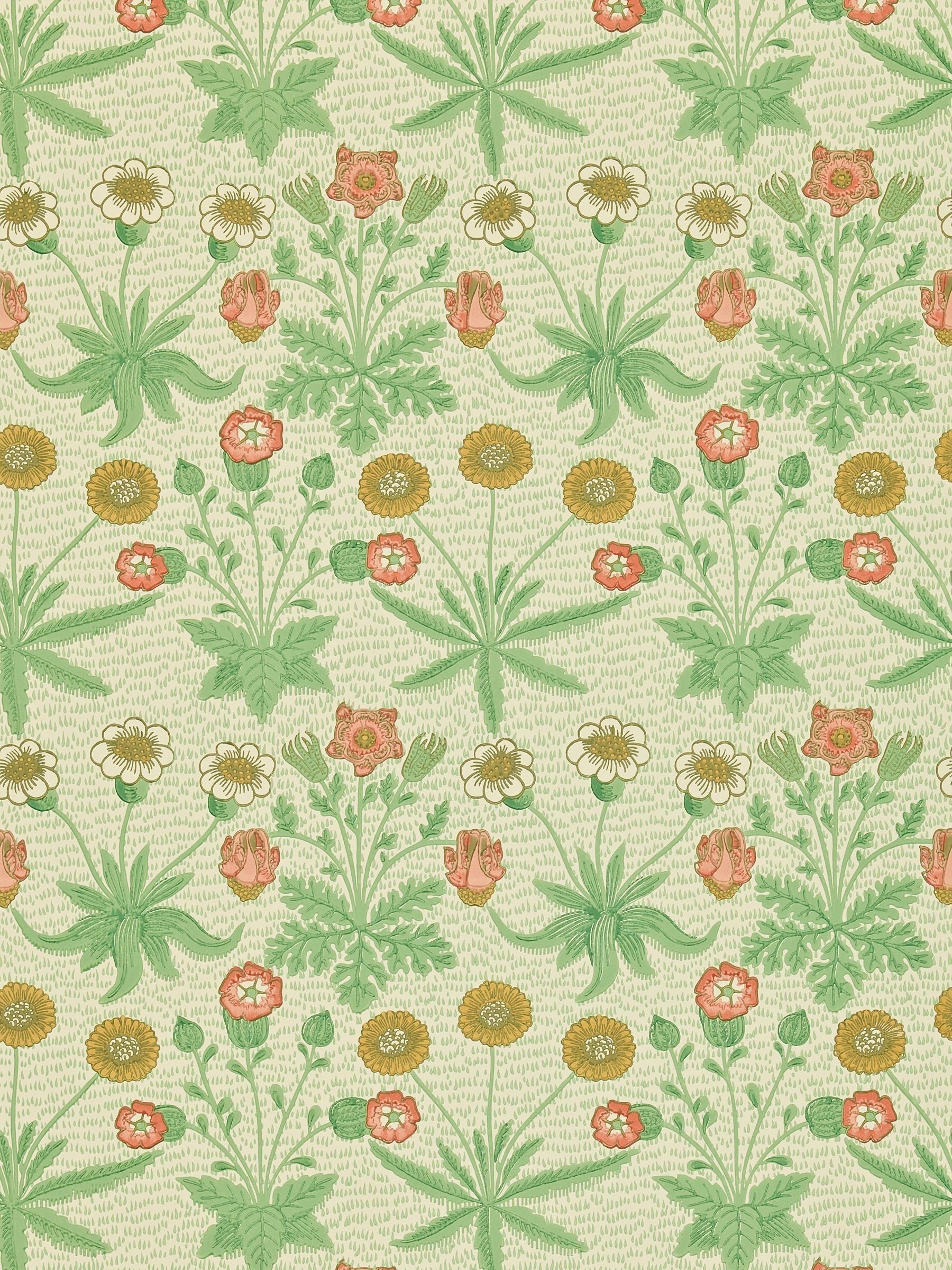 Morris & Co. green daisy wallpaper (British brand)