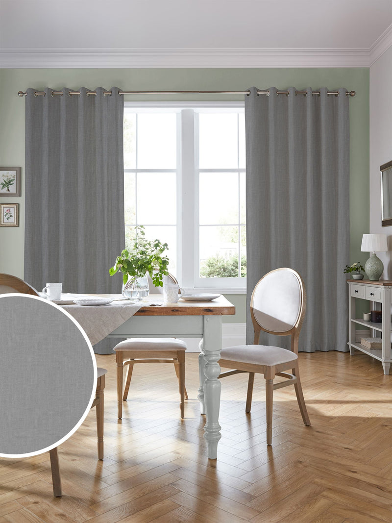 Laura Ashley Steel Grey Swanson fabric by the metre, UK version