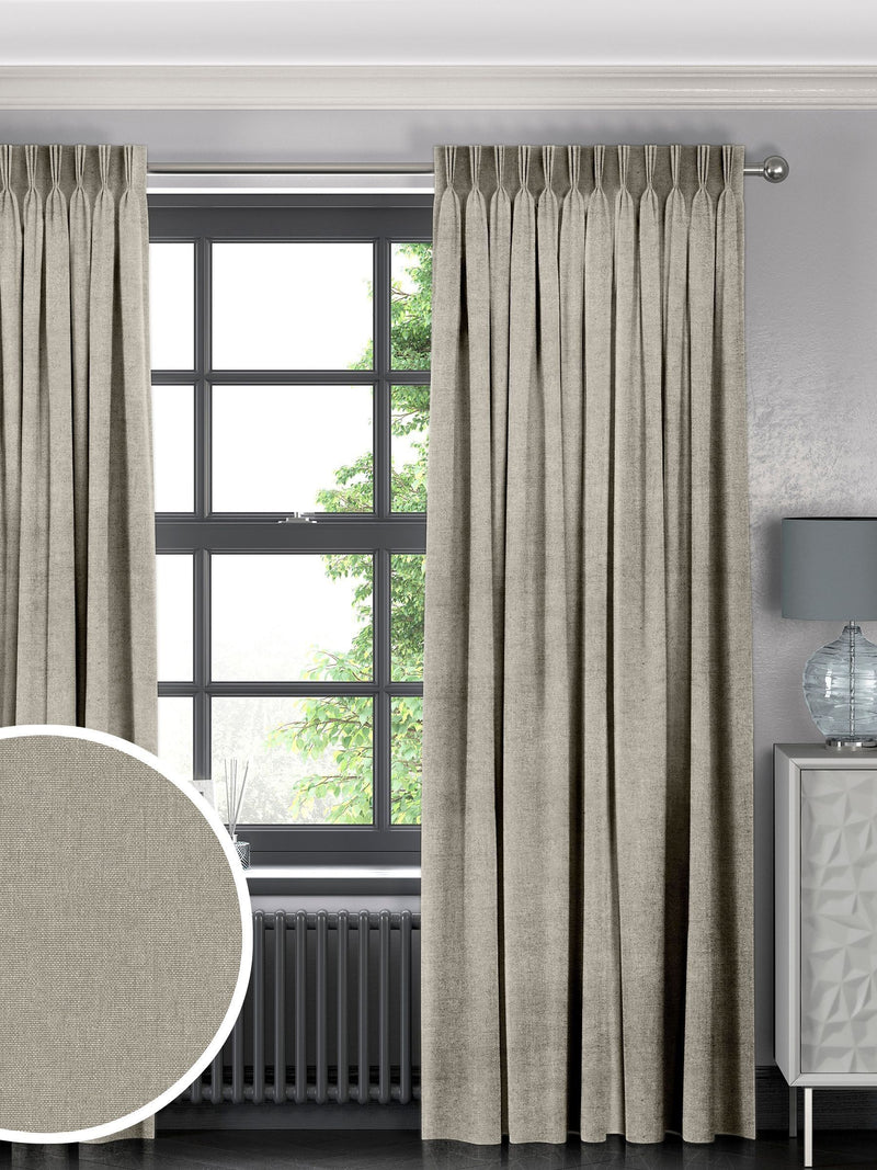 Harvi oatmeal made to measure curtains, UK version