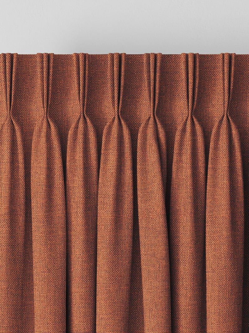 Harvi rust orange made to measure curtains - British product