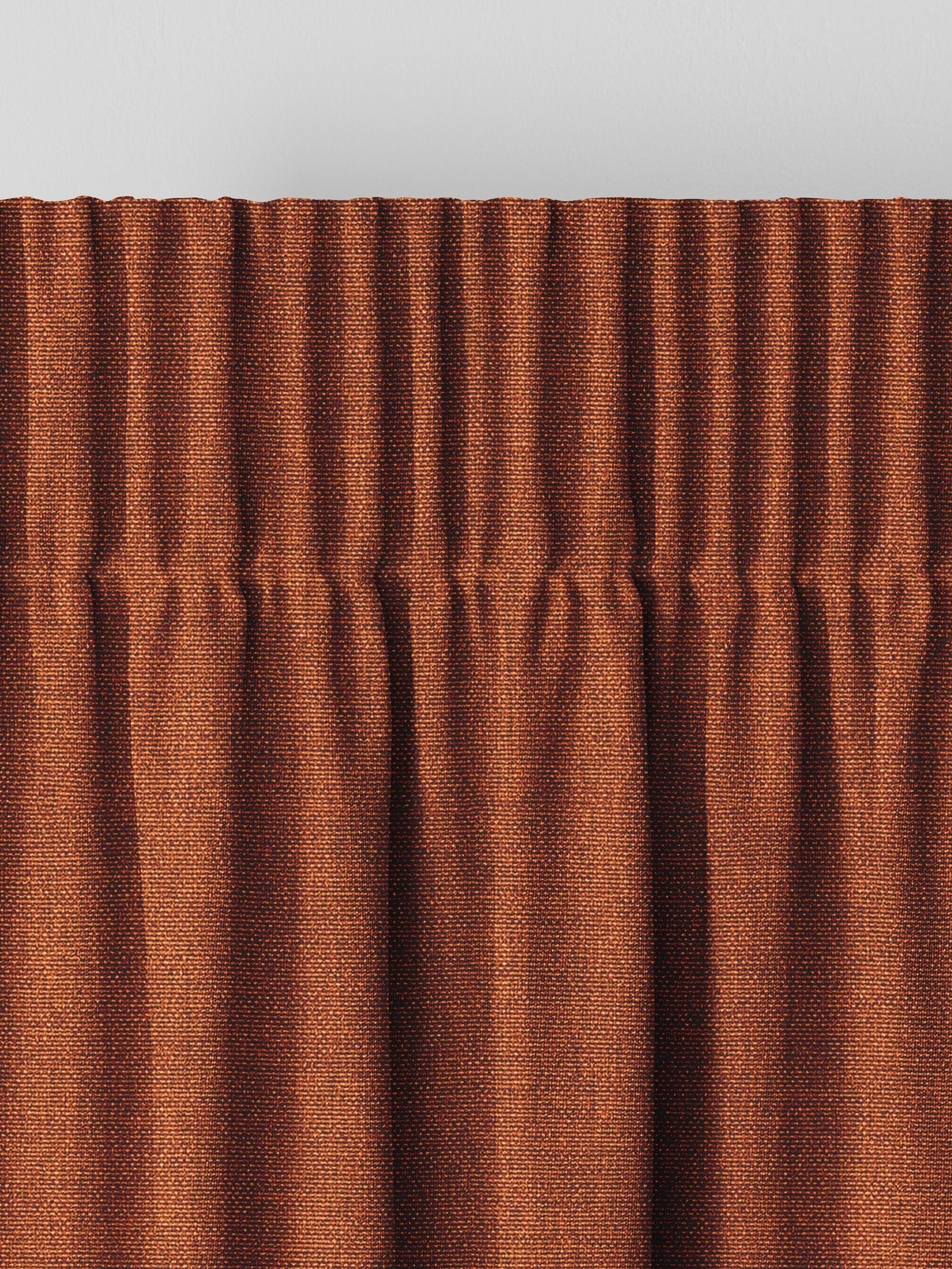 Harvi rust orange made to measure curtains - British product