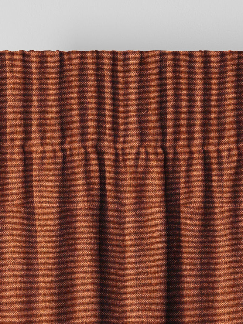 Harvi rust orange made to measure curtains - British product