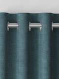 Harvi teal blue made to measure polyester curtains - British product