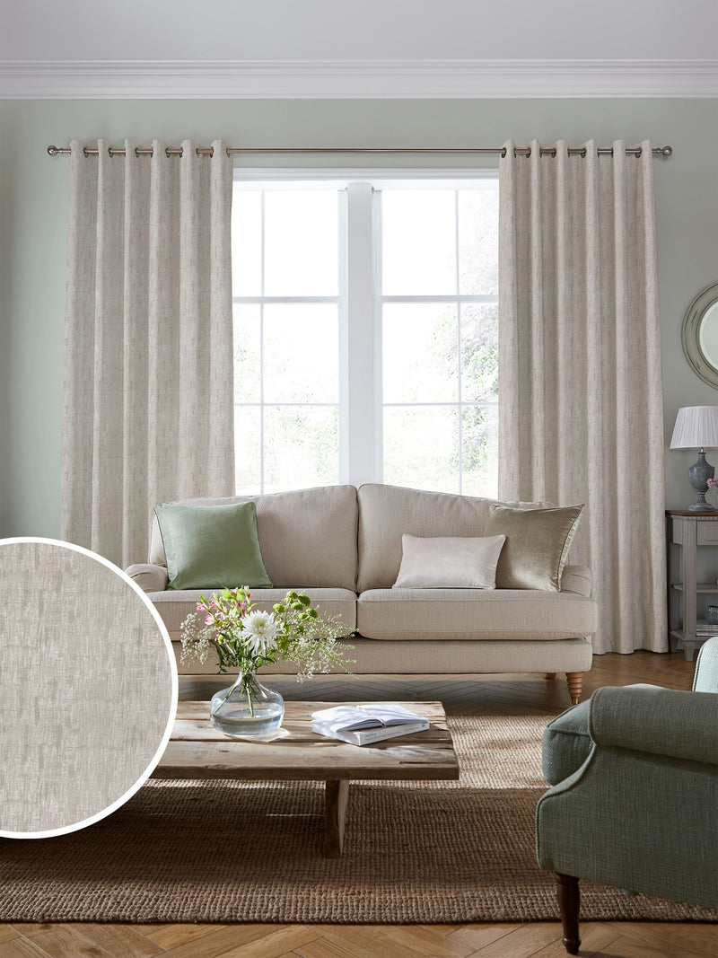 Laura Ashley Natural Whinfell jacquard fabric - British product