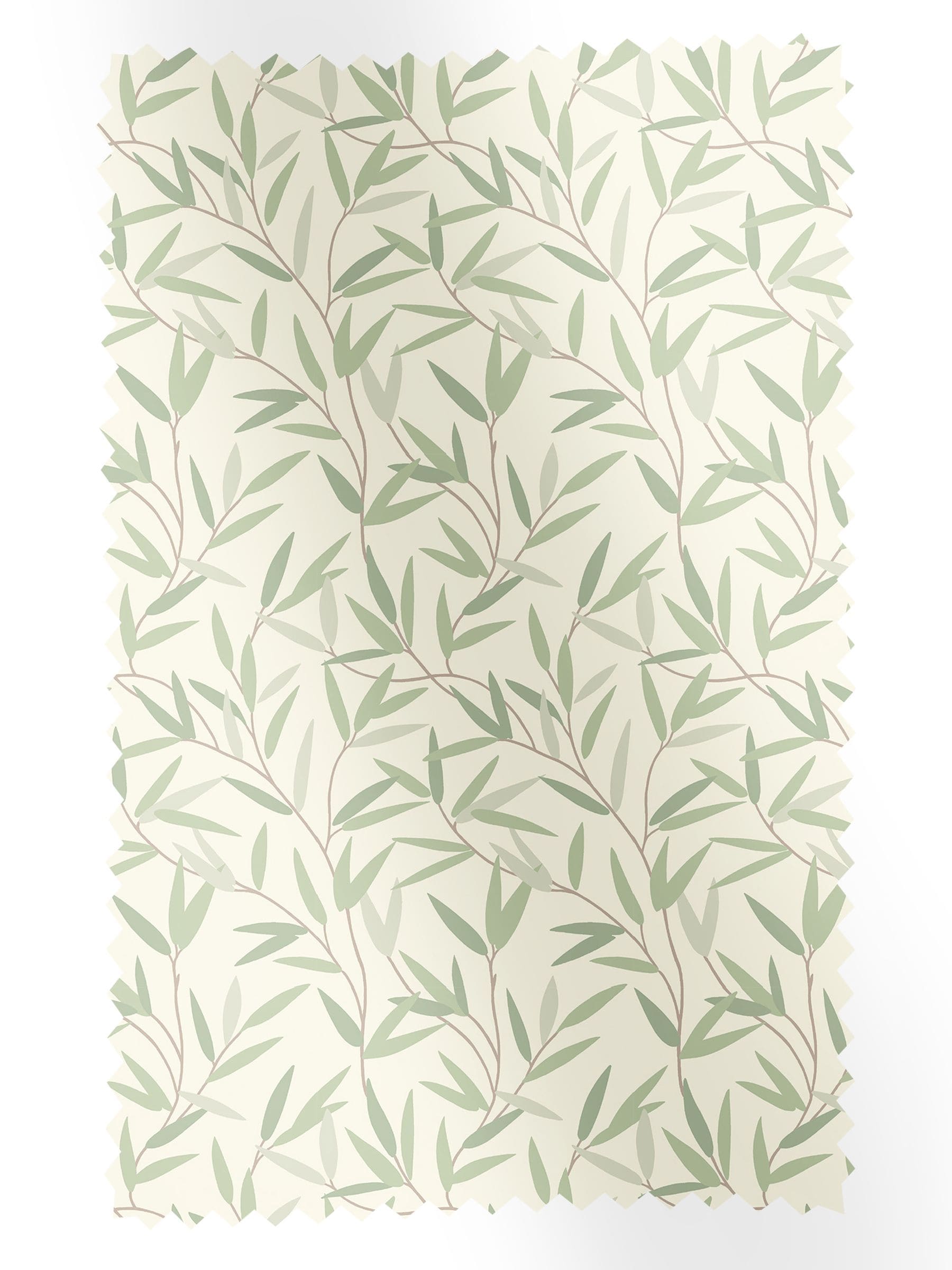 Laura Ashley Green Willow Leaf fabric by the metre (British brand)