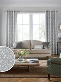 Laura Ashley Steel Grey Willow Leaf fabric by the metre (British brand)