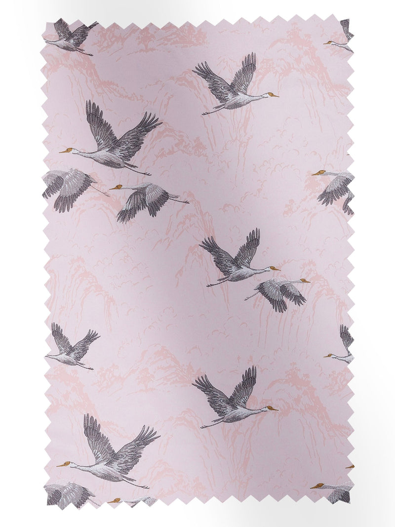Laura Ashley Blush Pink Animalia embroidered fabric, UK version