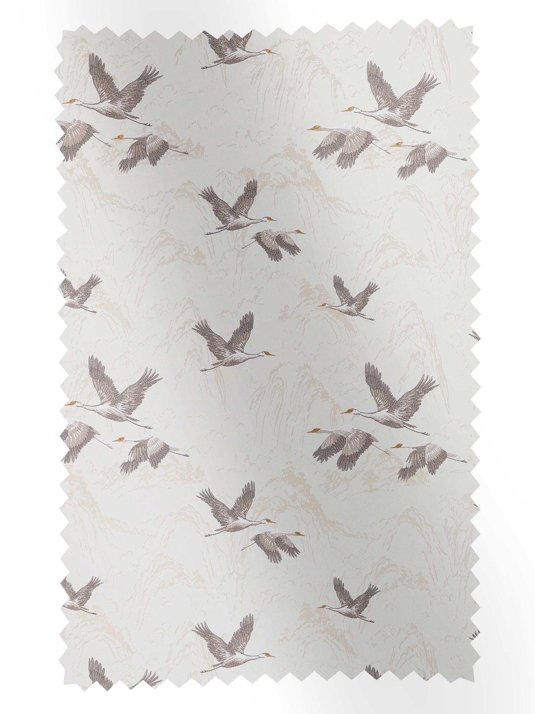 Laura Ashley dark grey Animalia embroidered fabric by the metre (British brand)