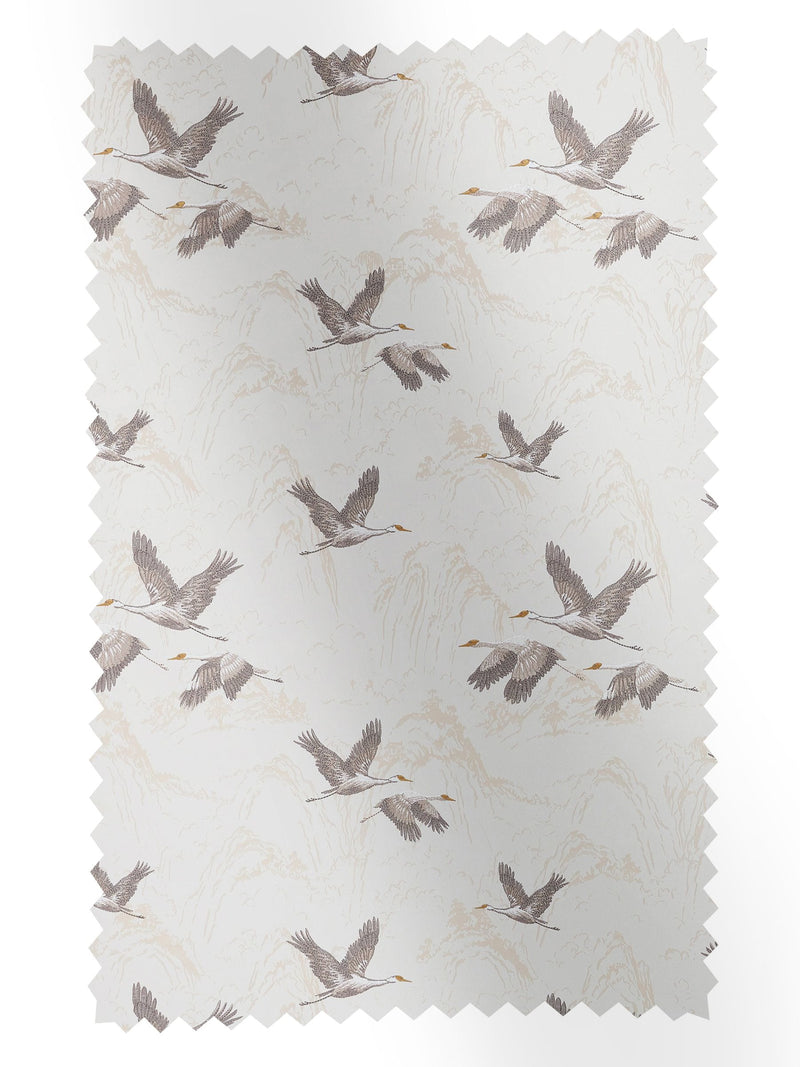 Laura Ashley dark grey Animalia embroidered fabric by the metre (British brand)