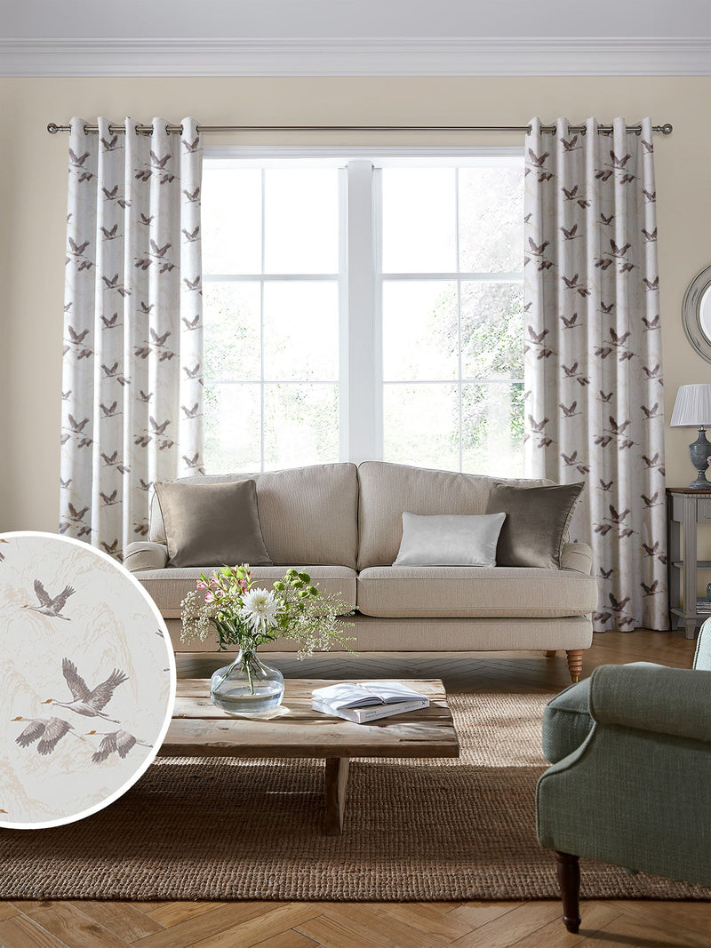 Laura Ashley dark grey Animalia embroidered fabric by the metre (British brand)