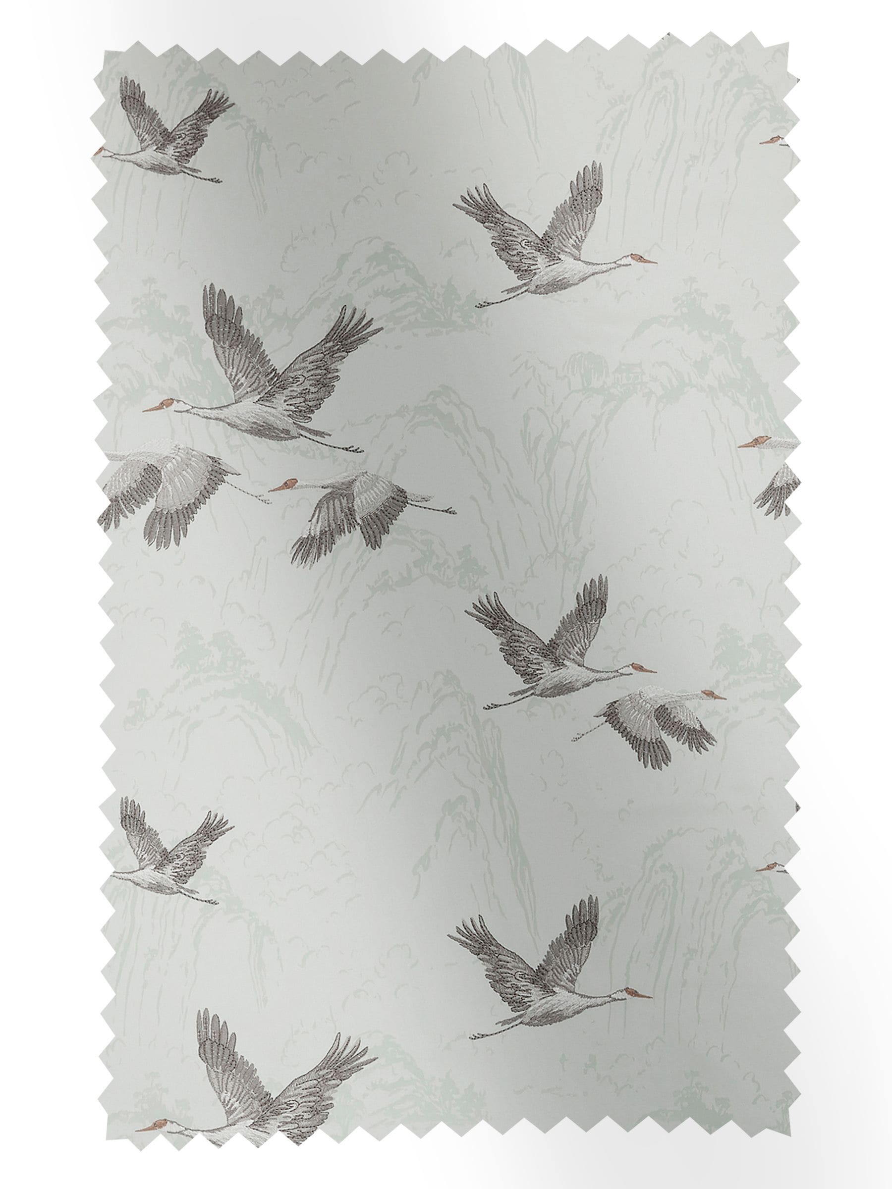 Laura Ashley Duck Egg Blue embroidered fabric - British product