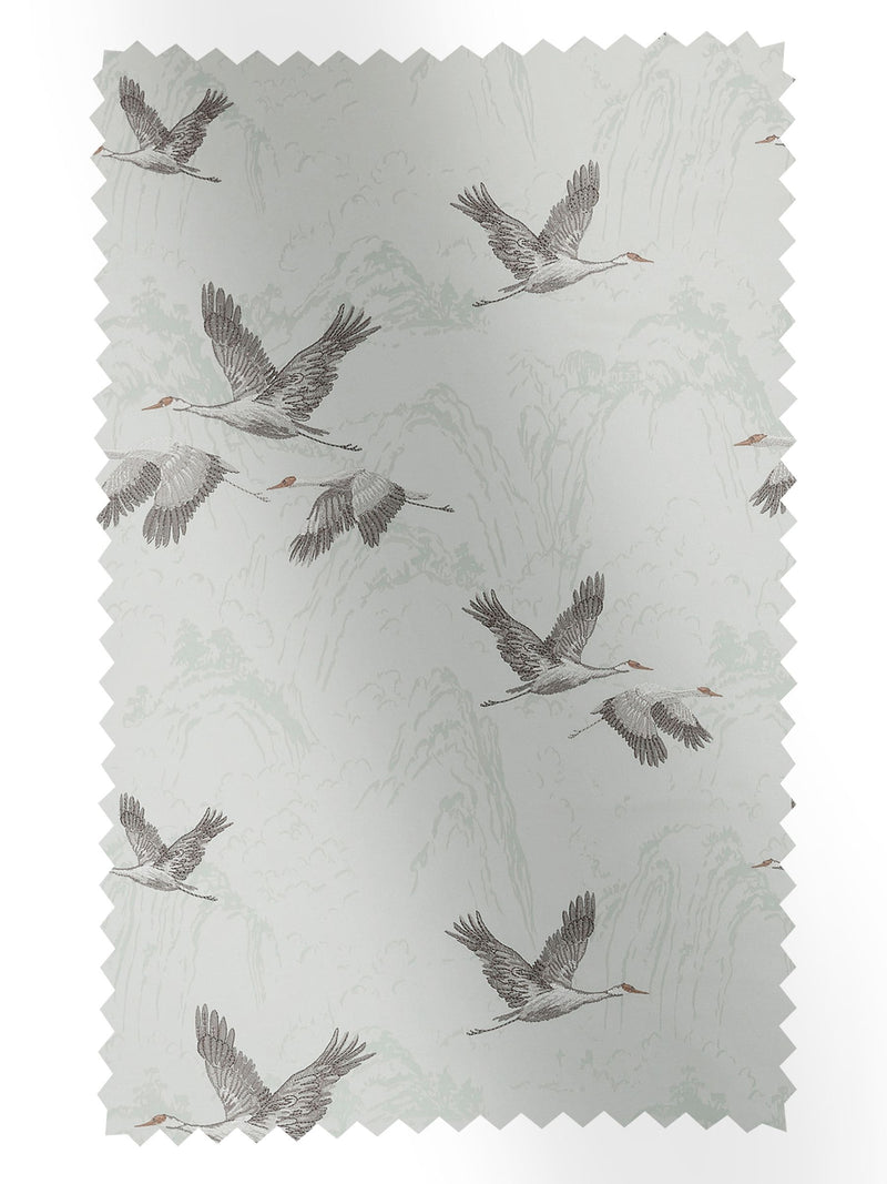Laura Ashley Duck Egg Blue embroidered fabric - British product