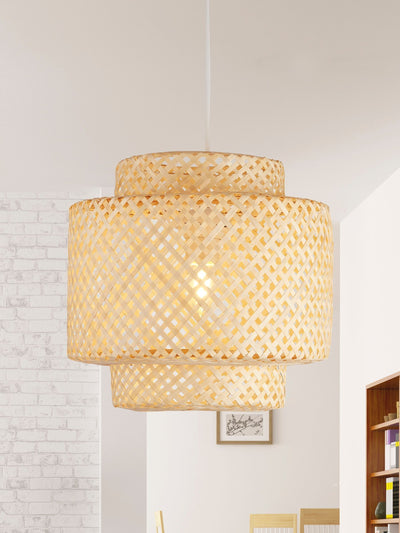 Next Searchlight Natural Emma Shade Ceiling Light 30cm- Buy online at McGrocer
