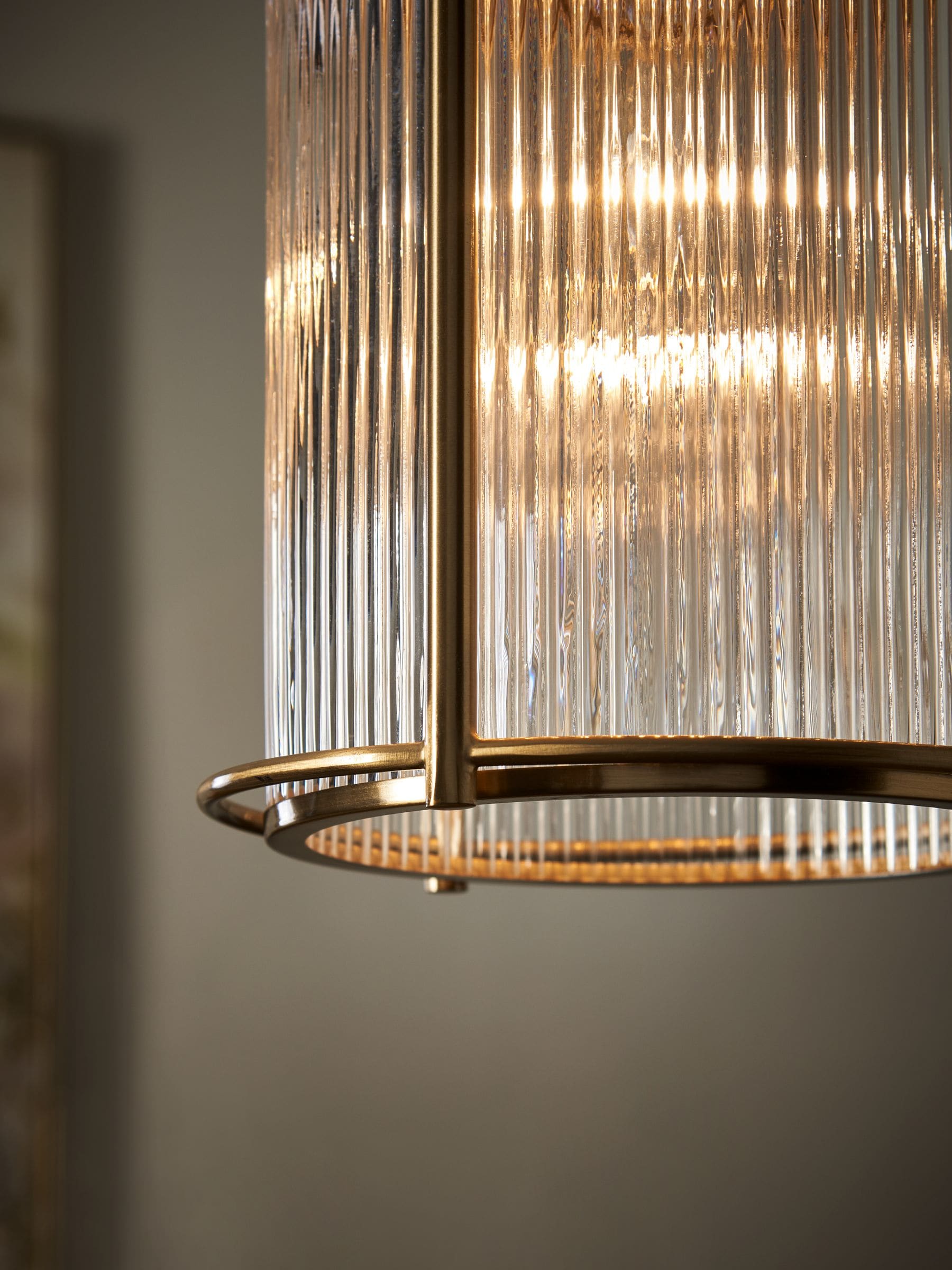 Hertford easy fit ceiling light shade soft gold, UK version