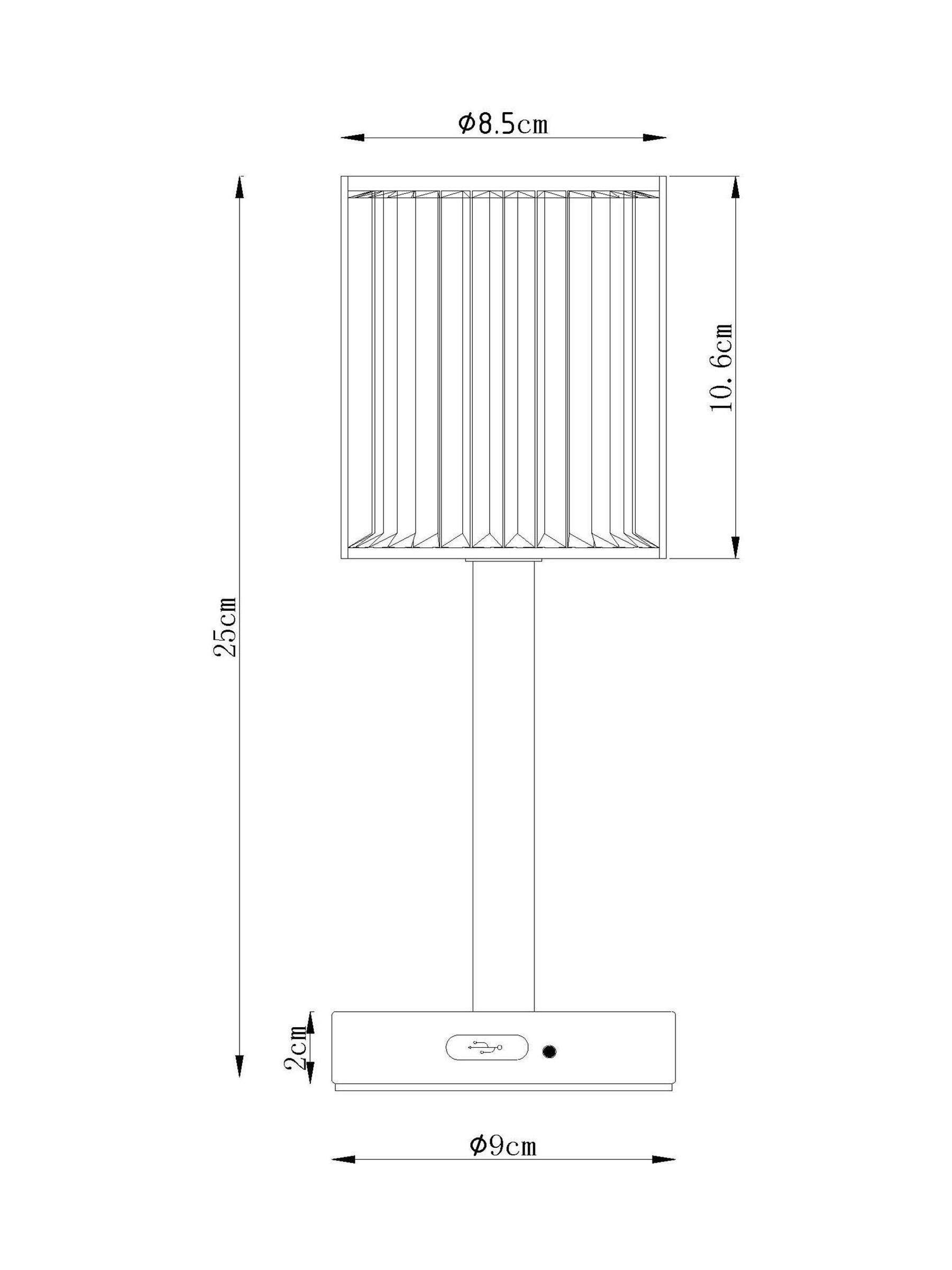 Lampe de table sans fil rechargeable Albus, importée du Royaume-Uni