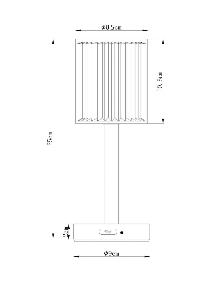 Lampe de table sans fil rechargeable Albus, importée du Royaume-Uni