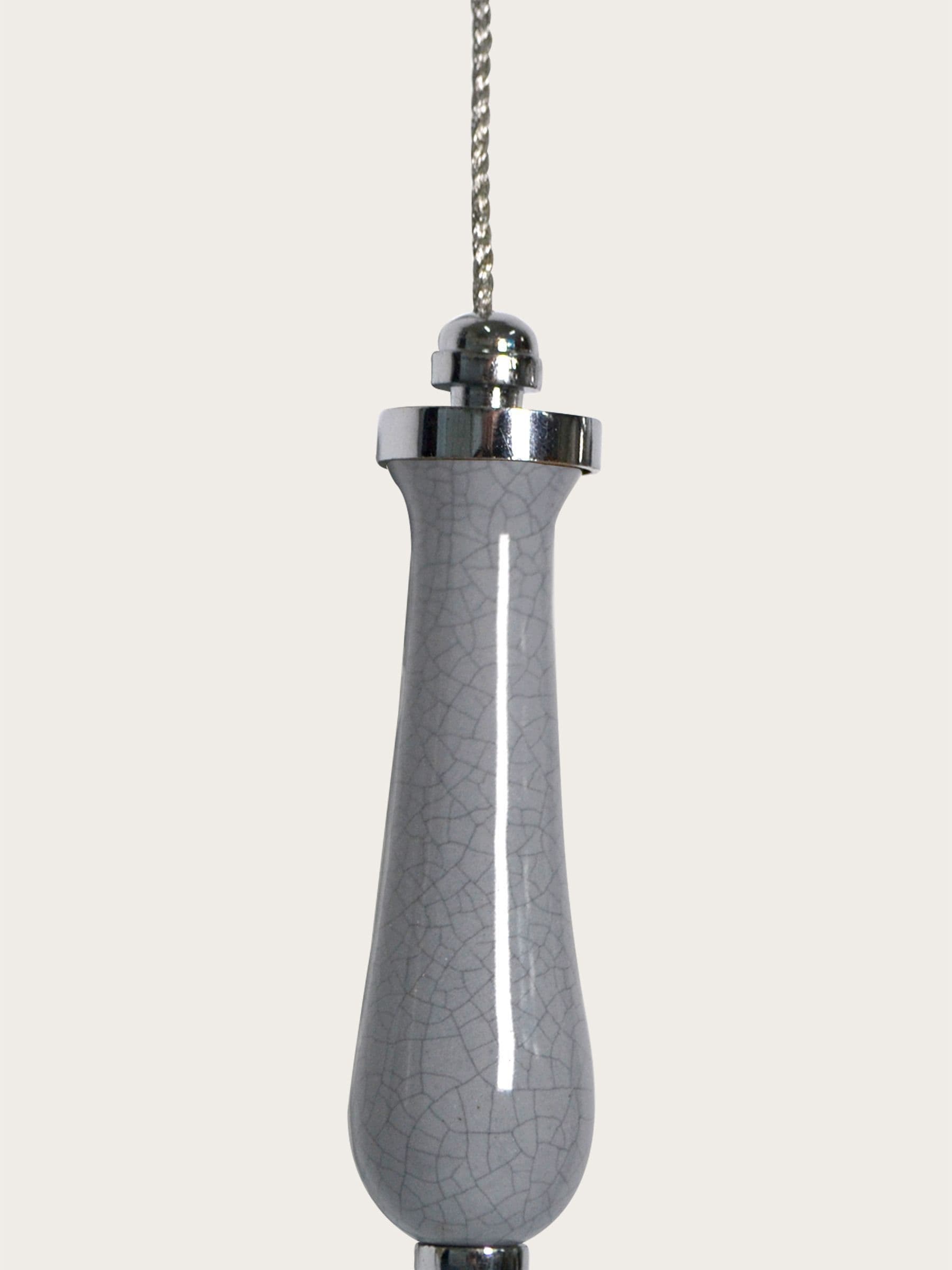 Laura Ashley Dove Grey Bertie light pull 100mm length, UK version