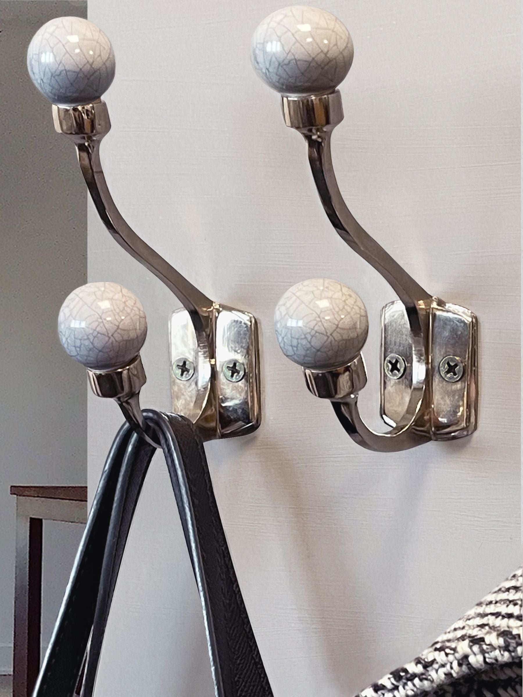 Laura Ashley Dove Grey Bertie double hooks, British product