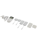 TENS EMS massage device with electrodes and charging cable - British product